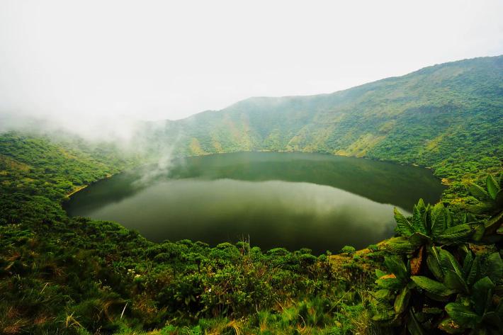 Mount Bisoke in Virunga Mountains Ranges